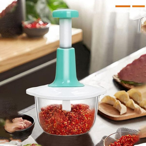 Manual Hand Push Chopper | Multi-functional Vegetable Meat Grinder, Grater, Chopper -2L (random Color)