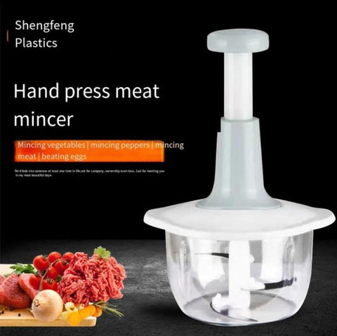 Manual Hand Push Chopper | Multi-functional Vegetable Meat Grinder, Grater, Chopper -2L (random Color)